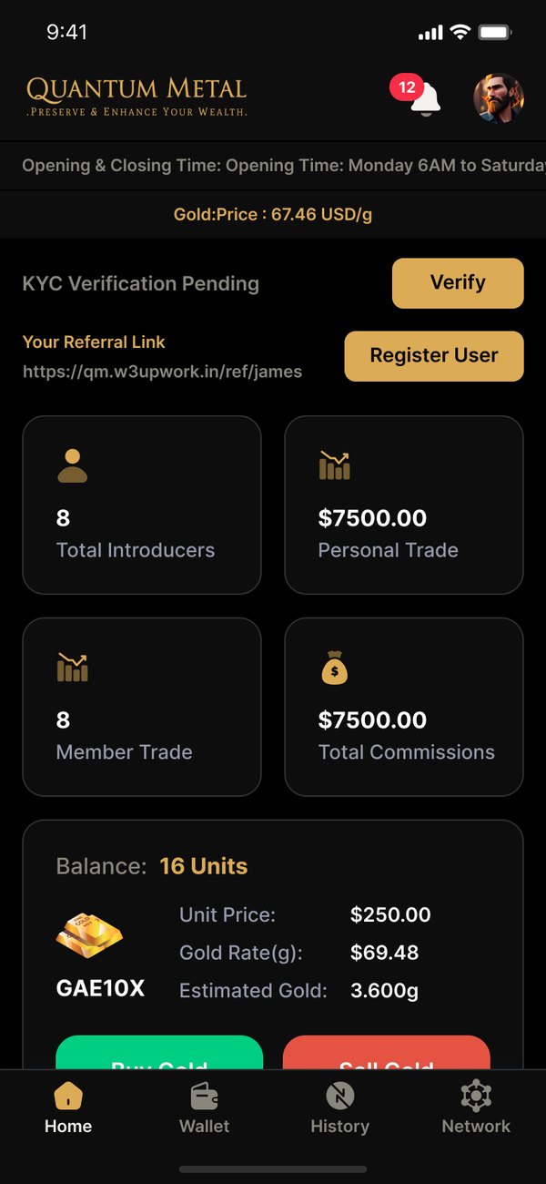 Quantum Metal app